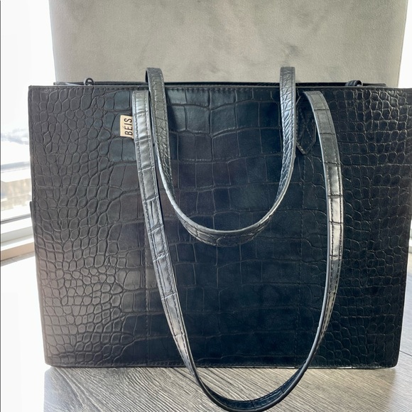 BEIS Handbags - BEIS Mini Work Tote- Black